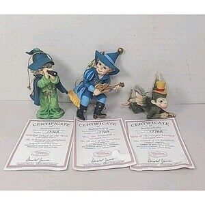 3 Ashton Drake Wizard Of Oz 1999 100th Anniversary Ornaments #37037
